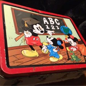 Disney Mickey Mouse Vintage 1997 # 2 School Lunch Box Tin Collector’s Item ABC